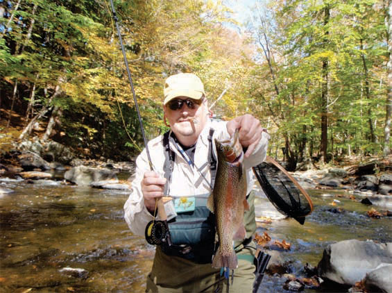 Rick with a nice South Branch rainbow.
