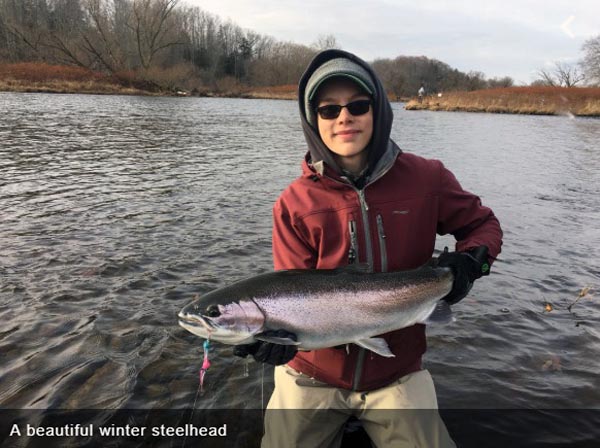 Eric Barton with Steelhead